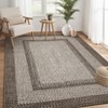Washable Modern Geometric Bordered Area Rugs for Bedroom Living Room, Soft Non Slip Floor Carpet for Office - 2 of 4