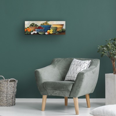 Debbi Wetzel Fruit Bowls Photography Canvas Art 10x32