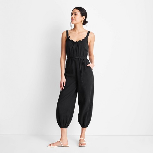 Women's Jumpsuits 2022 Summer New Cross Strap Jumpsuit Ladies Skinny  Jumpsuit,Black,L : : Clothing, Shoes & Accessories