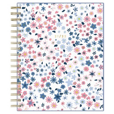 2021-22 Academic Teacher Planner 8" x 10" Daily/Monthly Wirebound Windy Spring - Blue Sky