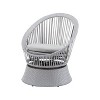 KTMBDW Patio Swivel Chair with Rattan and Comfy Cushions, Modern Round Wicker Chair with Iron Frame for Living Room, Patio - 4 of 4