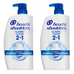 Head & Shoulders Classic Clean Anti-Dandruff 2-in-1 Paraben Free Shampoo and Conditioner Dual Pack - 64.2 fl oz