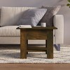 vidaXL Coffee Table Smoked Oak 21.7"x21.7"x16.5" Engineered Wood - 3 of 4