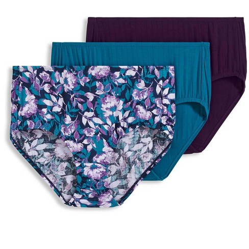 Women Jockey underwear 3-Pack Briefs Classic (Powder Blue/Deep Sea) 100%  Cotton