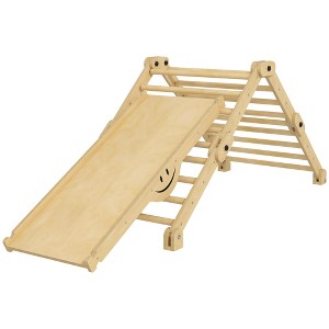 Infurnic Baby Activity Gyms, Indoor Toddler Climbing Toys with Ramp and Seesaw, 4-in-1 Climbing Toys for Toddlers, Multicolored, 27.6"*11.8"*35" - 1 of 4