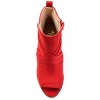 Journee Collection Womens Sabeena Inside Zip Open Toe Wedge Booties - 4 of 4