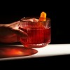 Viski Meridian Crystal Lowball Tumblers, Art Deco Whiskey Glasses, Crystal Scotch Glasses, Old Fashioned Glasses, Ribbed Glassware 12oz Set of 2 - 3 of 4