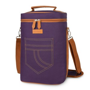 Tirrinia 4 Bottle Wine Tote Carrier, Insulated & Padded Portable Versatile Wine Carrying Cooler Tote Bag, Gifts for Wine Lovers - 1 of 4