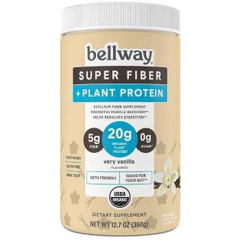 Bellway Super Fiber + Plant Protein Digestive Powder - Vanilla - 12.7oz