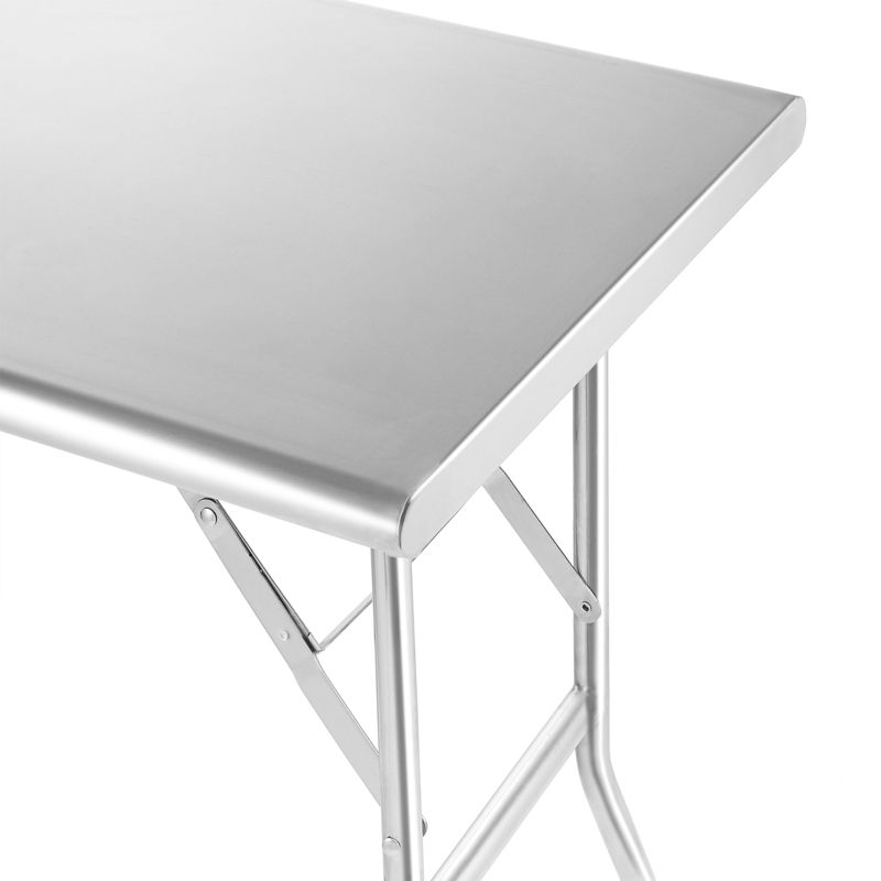 GRIDMANN 48 x 24 Inch Stainless Steel Folding Tables, NSF Certified Kitchen Prep Table, 3 of 8