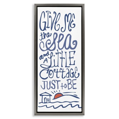 Stupell Industries Sea & Cottage Beach Life Calligraphy, 15" x 31"