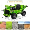 Jojoka 12V Ride On Dump Truck for Kids 4 Wheeler Toy with Remote Control, Dump Bed, Shovel, Bluetooth, Music Player - 3 of 4