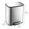 Stainless Steel Garbage Can with Lid, Step-On Pedal and Inner Bucket - 2 of 4