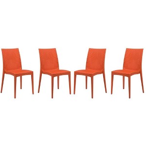 LeisureMod Mace Modern Plastic Dining Side Chair for Indoor and Outdoor, Set of 4 - 1 of 4