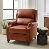 Elisabete Modern Wingback Genuine Leather Recliner with Vintage Nail Head Trim for Living Room and Bedroom  | ARTFUL LIVING DESIGN - 2 of 4