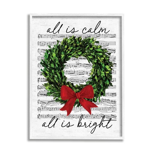 Stupell Industries All is Bright Holiday Music, 11'' x 14'', White - image 1 of 4