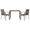 vidaXL Garden Dining Set Grey PE Rattan Medium Modular - 3 of 4
