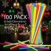 Christmas Glow Sticks 100pcs, 8" Glow in the Dark Holiday Gift Toys, Neon Bracelet & Necklaces Glow Toy Gifts for Kids, Christmas Party & Party Favors - 4 of 4