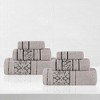 Zero Twist Cotton Solid and Jacquard Bathroom Towel Set by Blue Nile Mills - 2 of 4