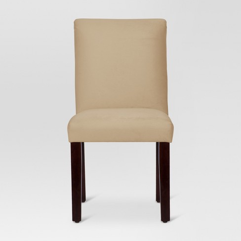 Velvet Parsons Dining Chair Beige, Beige Parsons Dining Chairs