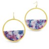 SHINE by Sterling Forever 2.5" Half Circle Resin Dangle Earrings - 3 of 3