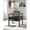 Vailbry Rectangular End Table Brown - Signature Design by Ashley: Two-Tone Finish, USB Port, Fixed Shelf, Wood Veneer - 3 of 4