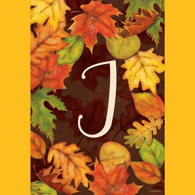 Briarwood Lane Fall Garden Flag 12x18 For Outdoor Fall Leaves Monogram Letter J For Fall Garden Flag Flags For Outside