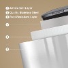 14.5 Gallon Trash Can with Lid, Stainless Steel Press Top Garbage Can for Bathroom, Kitchen, Bedroom, Living Room, Office, Laundry - 4 of 4
