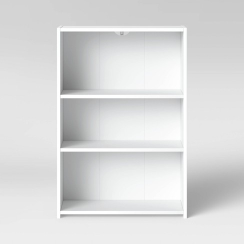 3 Shelf Bookcase White Room Essentials Modern Style Open Shelving Wood Composite No Tools Included Target