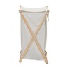 Household Essentials Wood X-Frame Hamper White: Collapsible Storage & Organization, 20 lb Capacity, No Tools Assembly - 4 of 4