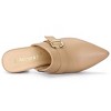 Allegra K Women's Pointed Toe Slip-on Block Heel Mules - 4 of 4
