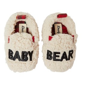 Dearfoams Kid's Baby Bear Faux Shearling Closed Back Slipper - 1 of 4