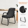 GlasFlength Modern Seating Sets with Padded Arms, No Wheels Executive Office Chair, for Conference Room Reception, Black, 24.5"*20.5"*35" - 2 of 3