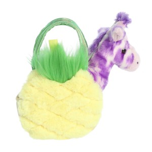 Aurora Small Pineapple Giraffe Fancy Pals Fashionable Stuffed Animal Purple 8" - 1 of 4