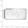 Black Bow Jewelry 14k White Gold Wake Forest Demon Deacons NCAA Money Clip - 2 of 3