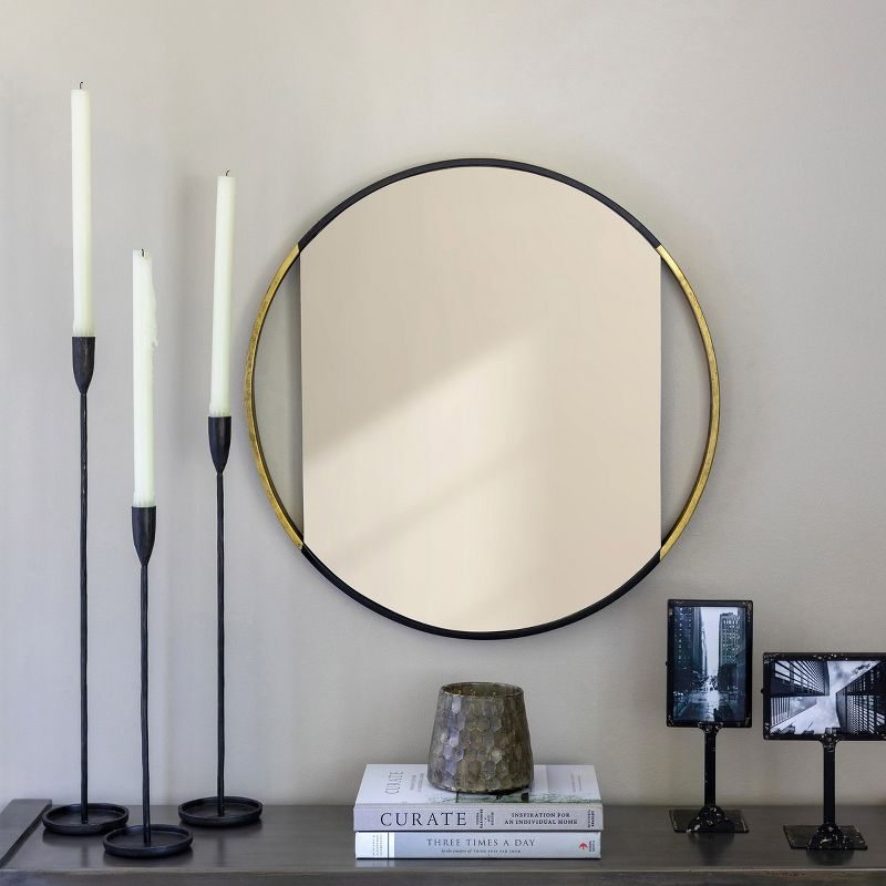 Park Hill Collection Clark Round Geo Mirror Small, 2 of 3