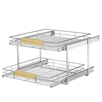 HOMLUX 7.5 in. W x 21.5 in. D Wire Pull-Out Pantry Drawer Cabinet Organizer