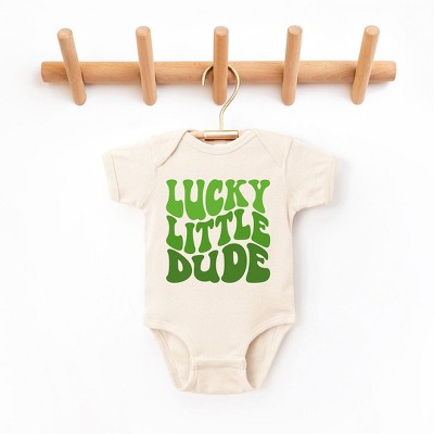 The Juniper Shop Lucky Little Dude Wavy Baby Bodysuit