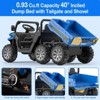 24V Kids Ride On Dump Truck,4WD 2 Seater Ride On Truck with Dump Bed/Tailgate/Shovel,6 Wheels Ride on Truck with Remote Control Gift for Boys Girls - 4 of 4