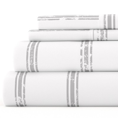 Stripes & Dots Patterns 4PC Sheet Set - Extra Soft, Easy Care - Becky Cameron