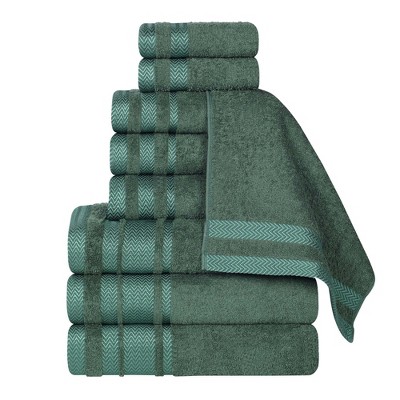 Cotton Medium Weight 9 Piece Bathroom Towel Set by Blue Nile Mills