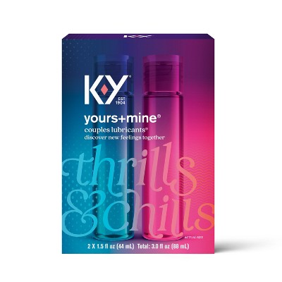 K-Y Yours + Mine Couples Personal Lube - 3 fl oz/2ct