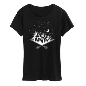 Women's - Instant Message - Mounatin Scene Short Sleeve Graphic T-Shirt - 1 of 4