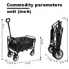 RISOKEYS Foldable Utility Wagon Cart with Wheels and Strapping System,Collapsible Design for Easy Storage,for Shopping,Beach,Camping - 3 of 4