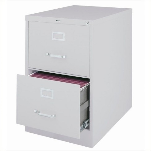 Steel 25 In Deep 2 Drawer Vertical Legal File Cabinet In Gray