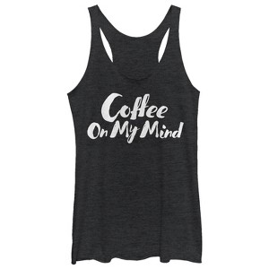 Women's CHIN UP Coffee on My Mind Racerback Tank Top - 1 of 3