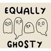 "Equally Ghosty" Kids Halloween Cartoon Ghosts Adult Crew Neck Short Sleeve Tee - 2 of 2