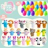 Joyfy 24 Pcs Easter Eggs Filled with Finger Puppets, Prefilled Egg with Cartoon Animal Puppets for Kids Easter Hunt, Basket Stuffers, Classroom Prize - 3 of 4