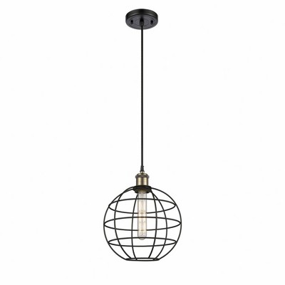 Lake Placid - 1 Light Cord Hung Pendant In Industrial Style-12.5 Inches Tall and 10 Inches Wide