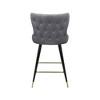 Meridian Furniture,Hendrix Grey Vegan Leather Counter/Bar Stool, Set of 2 - 4 of 4